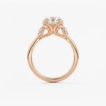 Round Cluster Lab Grown Diamond Engagement Ring