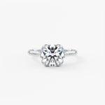Round Cluster Lab Grown Diamond Engagement Ring