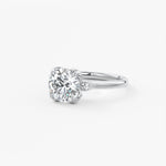 Round Cluster Lab Grown Diamond Engagement Ring