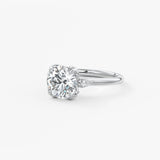 Round Cluster Lab Grown Diamond Engagement Ring