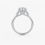Round Cluster Lab Grown Diamond Engagement Ring