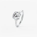 Round Cluster Lab Grown Diamond Engagement Ring