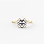 Round Cluster Lab Grown Diamond Engagement Ring