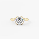 Round Cluster Lab Grown Diamond Engagement Ring