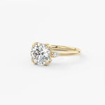 Round Cluster Lab Grown Diamond Engagement Ring