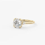Round Cluster Lab Grown Diamond Engagement Ring