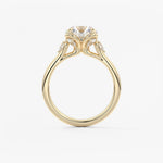 Round Cluster Lab Grown Diamond Engagement Ring