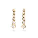 1.0 TCW Round Cut Moissanite Tennis Earrings in Gold 5