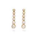 1.0 TCW Round Cut Moissanite Tennis Earrings in Gold 5