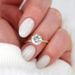 Stunning 2.0 CT Round Moissanite Engagement Ring with Solitaire Design 6