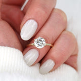 Stunning 2.0 CT Round Moissanite Engagement Ring with Solitaire Design 6