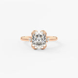 Elongated Cushion Cluster Lab Grown Diamond Engagement Ring