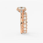 Elongated Cushion Cluster Lab Grown Diamond Engagement Ring