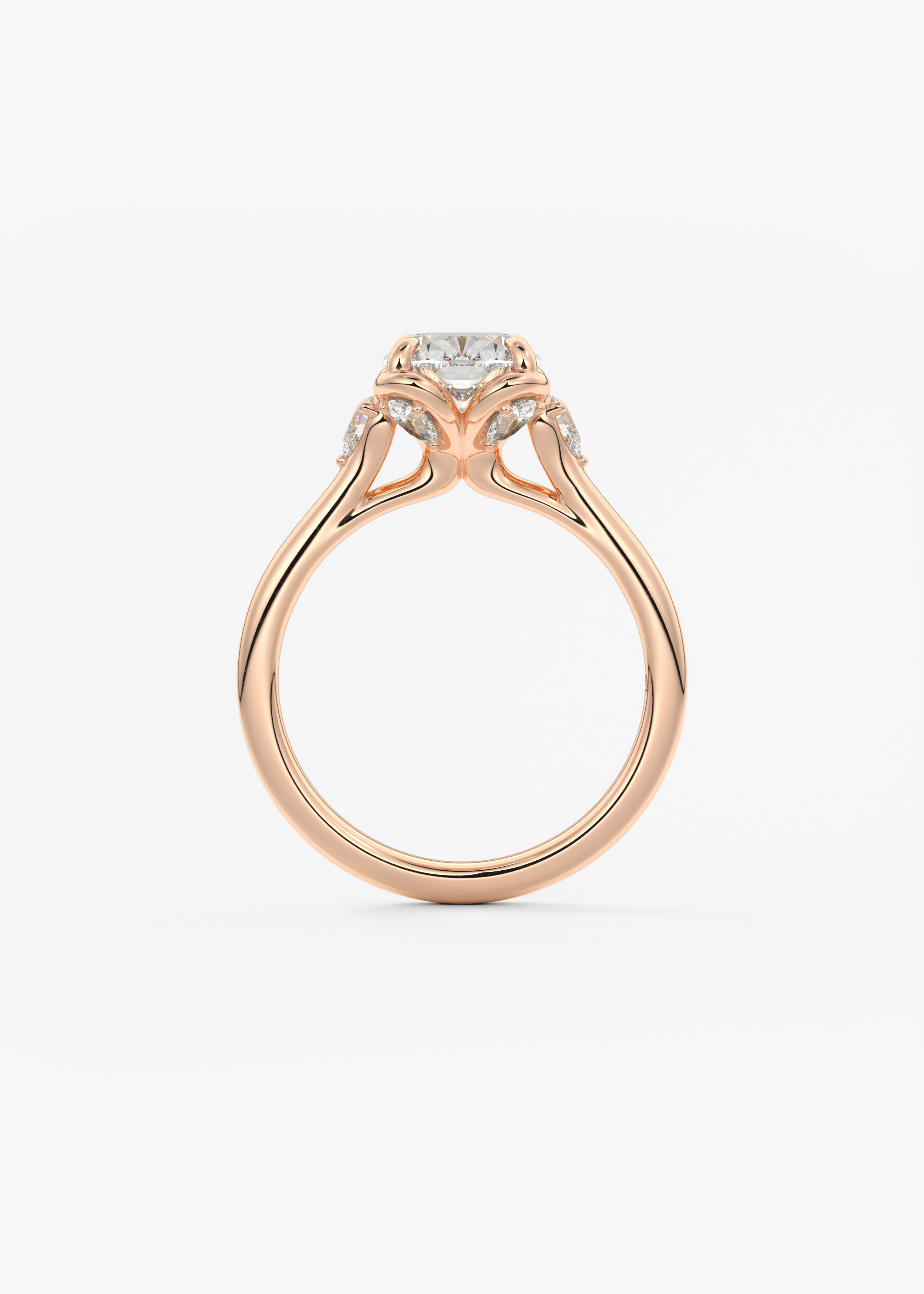 Elongated Cushion Cluster Lab Grown Diamond Engagement Ring