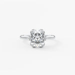 Elongated Cushion Cluster Lab Grown Diamond Engagement Ring