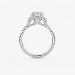 Elongated Cushion Cluster Lab Grown Diamond Engagement Ring