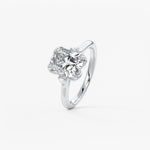 Elongated Cushion Cluster Lab Grown Diamond Engagement Ring