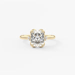 Elongated Cushion Cluster Lab Grown Diamond Engagement Ring