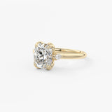 Elongated Cushion Cluster Lab Grown Diamond Engagement Ring
