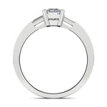 Stunning 0.5 CT Emerald Moissanite Engagement Ring With Three Stone Design 3
