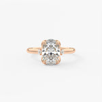Oval Cluster Lab Grown Diamond Engagement Ring