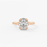 Oval Cluster Lab Grown Diamond Engagement Ring
