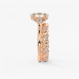 Oval Cluster Lab Grown Diamond Engagement Ring