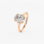 Oval Cluster Lab Grown Diamond Engagement Ring