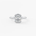 Oval Cluster Lab Grown Diamond Engagement Ring