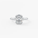 Oval Cluster Lab Grown Diamond Engagement Ring