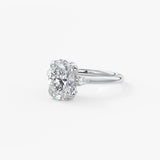 Oval Cluster Lab Grown Diamond Engagement Ring