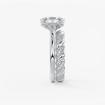 Oval Cluster Lab Grown Diamond Engagement Ring