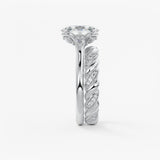 Oval Cluster Lab Grown Diamond Engagement Ring