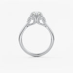 Oval Cluster Lab Grown Diamond Engagement Ring