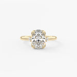 Oval Cluster Lab Grown Diamond Engagement Ring