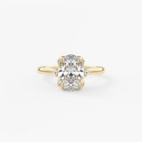 Oval Cluster Lab Grown Diamond Engagement Ring