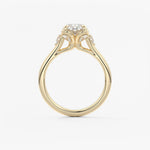 Oval Cluster Lab Grown Diamond Engagement Ring