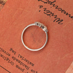 0.2 TCW Pear & Round Cut Moissanite Bridal Wedding Band With Curved Shank 8