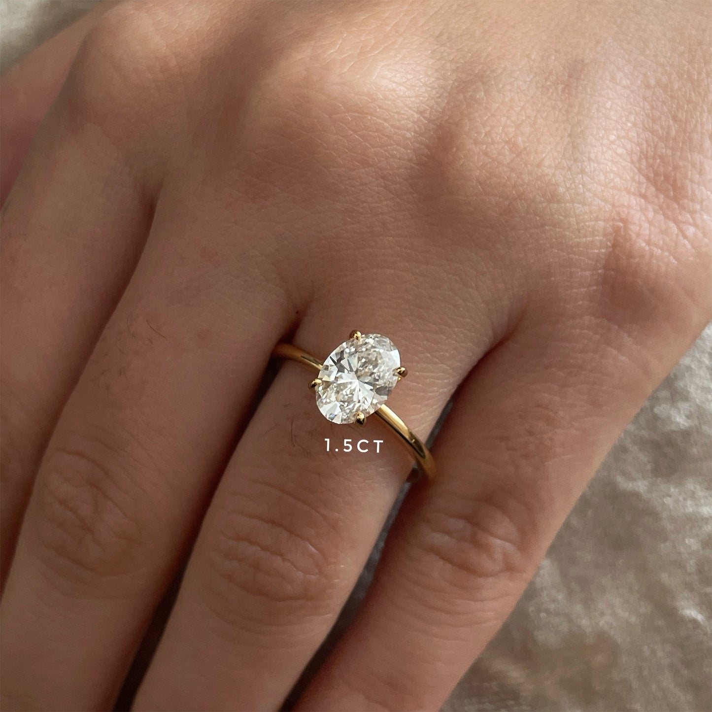 Stunning 1.0 CT Oval Moissanite Engagement Ring with Solitaire Design 5