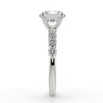 Stunning 2.0 CT Round Moissanite Engagement Ring with Pave Design 7