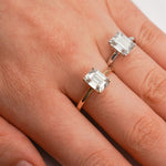 Stunning 1.0 - 2.0 CT Emerald Moissanite Engagement Ring with Solitaire Design 2