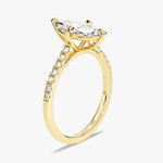 Stunning 1.0-2.0 CT Marquise Moissanite Engagement Ring with Pave Design 2