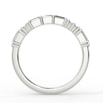 Stunning 0.30 TCW Round & Baguette Moissanite Stones Half Eternity Wedding Band 5