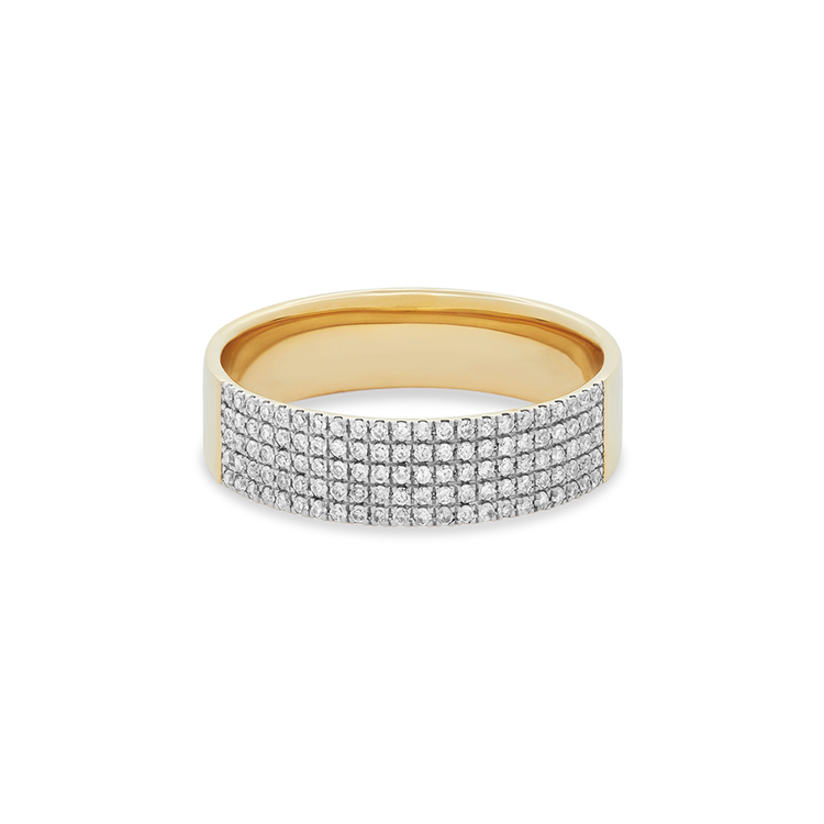 Stunning 0.26 TCW Round Moissanite Stones Cluster Wedding Band 1