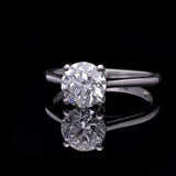 Round Cut Solitaire Style Cubic Zirconia in 925 Sterling Silver Jewelry 3