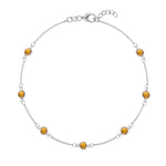 1.75 TCW Round Citrine Lab Made Diamond- November Birthstone Bracelet 6