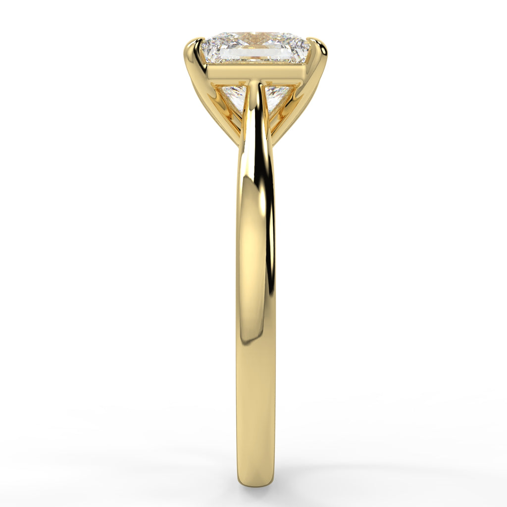 Stunning 1.30 CT Princess Moissanite Engagement Ring with Solitaire Design 3