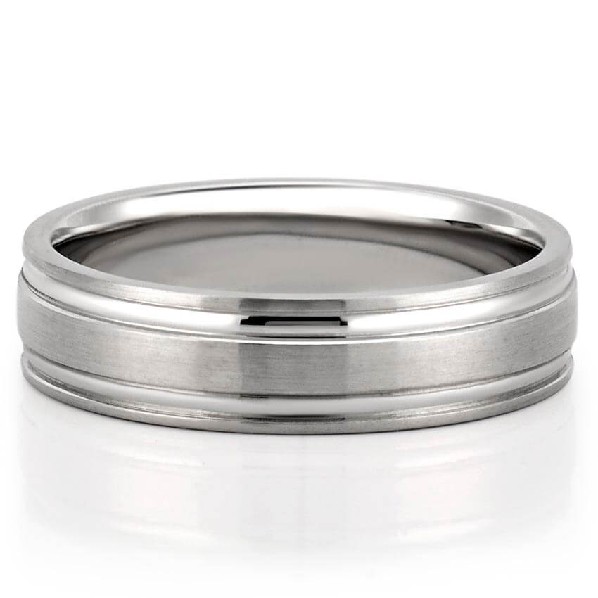 Classic Matte Finish Wedding Band for Men's in Solid Gold 3