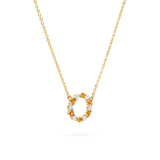 1.44 TCW Round Citrine Lab Made Diamond- November Birthstone Necklace 4