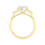 Stunning 2.0 CT Round Moissanite Engagement Ring with Three Stone Design 2